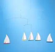 DINGHY REGATTA 5 FLENSTED HANGING MOBILE KINETIC DANISH MODERN DENMARK SAILBOAT