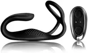 Rocks Remote Control Dual Motor Silicone Vibrator, 10 Vibration Modes, Waterproof, USB Rechargeable, Black Penis Enlargement Mens Toys For Pleasure Sex Adult Toys Cock Ring Male Sex Toys Male Masturbator