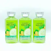 Bath & Body Works Cucumber Melon 10oz Shower Gel Pack of 3