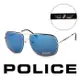 POLICE 義大利警察 復古時尚經典藍造型太陽眼鏡(銀藍) - POS8638-K07B