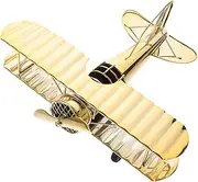 Luxshiny Vintage Iron Aircraft Model Metal Plane Decor Retro Aviation Ornament for Home Office for Aviation Enthusiasts Sturdy Lightweight Design