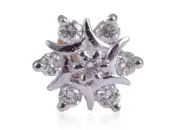 0.17 Cts Round Brilliant Cut Natural Diamonds Nose Stud In 18K Yellow Gold