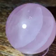 Star Rose Quartz Crystal Sphere Ball Orb with Rainbows 48.2mm, 158g