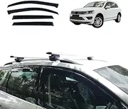 OAD4X4 Weathershields Compatible with Volkswagen Touareg 7P Series 2011-2019, Weather Shields Window Visors Wind Deflectors Sun Rain Guard 4PCS Set