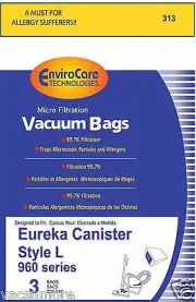 Eureka Style L 960 Series Micro Filtration Vacuum Bags: 6 Bags