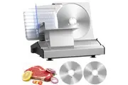 YOPOWER Meat Slicer 8.6" Precision Electric Multi-Function Food Slicers Machine(250w) Silver