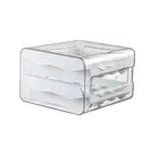 Kitchen Egg Storage Box Refrigerator Fresh 2-Layer Drawer Type Organizer Rack