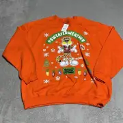 Cheetos Sweatshirt Adult XL Orange Ugly Christmas Sweater Long Sleeve Crewneck