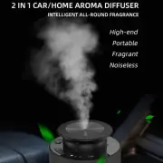 Car Home Diffuser Black 50m³ USB Vertical Spraying Quiet 800MAH Adjustable