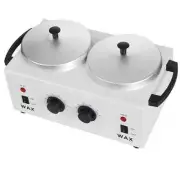 Dual Pot Wax Heater Professional Hair Removal Dual Parrafin Hot Facial Skin Spa