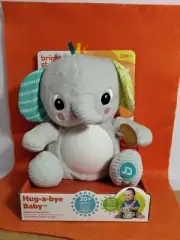 Bright Starts Hug-a-Bye Baby Plush Elephant Musical Light Up Soft Toy NEW 7.5"