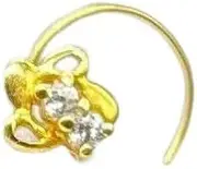 [Generic] 18 Carat Gold Wire Nose Ring, 150mg, 0.58cm Diameter, 21 Gauge