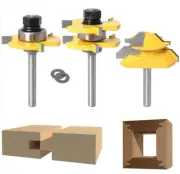 Lock Miter 45 Degree Joint Router Bits + 2Pcs Tongue and Groove Set [1/4-Inch...