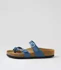 New Birkenstock Mayari Vegan Elemental Blue Birkibuc Slides Womens Shoes Casual