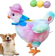 Dog Interactive Toys,Chicken Laying Egg Electric Plush Dog Toy | Egg Chicken Food Dispenser with Sound Funny Pet Supplies for Cats, Doggie & Boredom