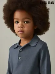 Reiss Airforce Blue Trafford 9-13 yrs Merino Wool Polo Shirt (AV4573) | $75