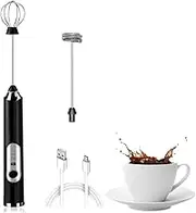 Avenora Handheld Milk Frother,Coffee frother-Create Luxurious Cappuccino & Latte Foam, USB Rechargeable,Perfect for Home & Office (Black)