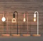 Modern Table Light E27 Bedside Desk Lamp Study Reading Light Black Copper White