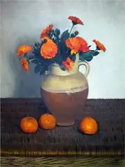 Marigolds Tangerines Accent Tile Mural Kitchen Bathroom Wall Backsplash Ceramic