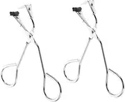 BESTYASH 2 Pcs Mini Precision Eyelash Curler Stainless Steel No Pinching Design for Partial Curling for False Lashes Compact Travel Friendly Grip