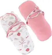SUPVOX 2Pcs Swaddle Wraps for Newborns Comfortable Sleeping Sack Blanket for Crib Use Easy to Clean and Replace Bright Patterns for Boy Girl