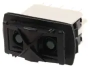 Apem ROCKER SWITCH KR47CAKEEG 5A (On)-Off-(On) DPDT, Panel Mount, Illuminated