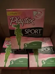 Playtex Sport Super Absorbency Unscented Tampons with FlexFit 18 Ct Set Of 3 Box