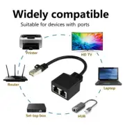 Ethernet Splitter Cable RJ45 Splitter Connectors Adapter to 2 Ways Plug Play