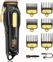 KIKIDO Hair Clippers for Men Professional - Cordless&Corded Barber Clippers for Hair Cutting & Grooming, Rechargeable Beard Trimmer