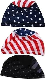 [BESPORTBLE] Star Printed Cycling Cap 3pcs Sun Protection Hats Breathable Polyester Lining Comfortable Headwear for Outdoor Use