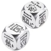 2PCS Creative Decision Dice Date Night Dice Game Couple Decision Go-to Solution
