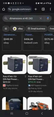 PULS Dimensions XT-40.242 3 PHASE 480VAC-- 24VDC