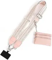 Lolieden Crossbody Phone Webbing Strap with Zippered Wallet Pouch, Hands Free Cellphone String