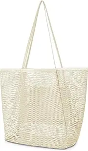 [Iioscre] Mesh Beach Tote Bags for Womens,Large Beach Bags Suitable for Beach Swimming Pools Travel Beach Essentials
