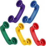 Toddmomy 5pcs Whisper Phones Lightweight Speech Learning Handsets for Engaging Phonics Practice Design Peacock Early Literacy Tool