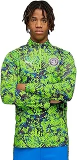 [PUMA] 782170 MCFC PM 1/4 Men's Zip Top, Pro Green/Hyperlink Blue (12), M
