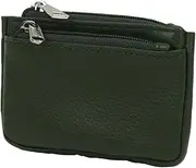 e-mono(イーモノ) Genuine Leather Men's Coin Purse, Coin Case, Double Zipper