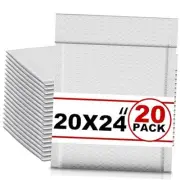 20 Pack Extra Large 20 x 24" Bubble Mailers Poly Padded Envelopes Cushioned