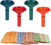 Coin Sorter 4 Color-Coded Coin Counters Tubes and Assorted Coin Wrappers 100 Pcs