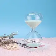 Sand Timer,15 Minutes Cylinder-Shaped Hourglass Timer Sand Glass Desktop Ornament Birthday for Desk Decorations,Studio Timer, Kitchen Aid,