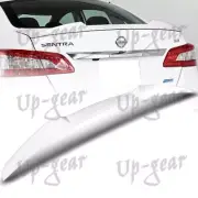 For 2013-2019 Nissan Sentra W-Power Pearl White V-Style Rear Trunk Lid Spoiler (for: Nissan)