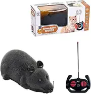 Remote-Controlled Rats Fun Electronic Cat Toy for Playful Felines Wonderful Gifts Plastic Robotic Mouse Cat Toy, Dark Grey