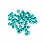 100Pcs 14MM Green Crystal Octagon Bead Chandelier Replacement For Jewelry Making