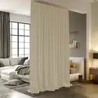 Room Divider Curtains for Ceiling Track W 4.3ft x L 8ft, 1 panel Cream Beige