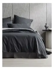 [Sheridan] Reilly Quilt Cover Set in Carbon