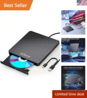 External Blu-ray Drive USB 3.0 Type-C Portable Read Write for Windows Mac
