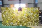 Golden Yellow Agate Semi Precious Stone Translucent Panels, Agate Coffee Table