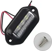 Wivplex 6 Car License Number Plate Light for SUV Truck Trailer Van Tag Step Lamp White Bulbs Car Products License Plate Lights Car Number Plate Light(Black 1pcs)