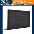 Bed Head King Size Fabric CAPPI Charcoal Comfortable Stylish Bedroom Furni -CHAR