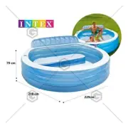 Intex Inflatable Kid Family Lounge Swimming Pool Outdoor With Bench backrest AU